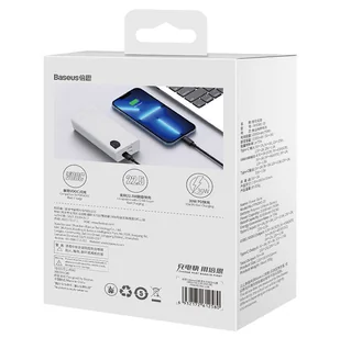 Powerbank Baseus Adaman 2, 20000mAh, 30W, 3xUSB, USB-C (biały) - Powerbanki - miniaturka - grafika 9