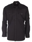 Koszule męskie - Mil-Tec Koszula Bawełniana Wojskowa Czarna - 4XL - miniaturka - grafika 1