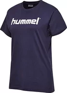 Koszulki i topy damskie - Hummel Hmlgo Cotton T-shirt damski z logo niebieski morski M 203518-7026 - miniaturka - grafika 1