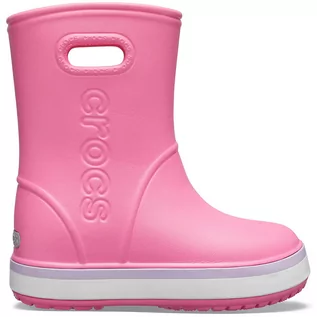 Kalosze damskie - Crocs kalosze dla dzieci Crocband Rain Boot Kids różowe 205827 6QM - grafika 1