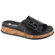 Klapki i japonki damskie - Klapki Rieker Flip-Flops W W0803-00 czarne - miniaturka - grafika 1