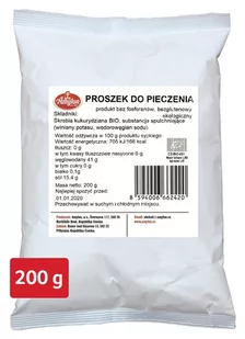 Amylon (budynie, galaretki,kisiele,cukry, skrobie PROSZEK DO PIECZENIA BEZGLUTENOWY BIO 200 g - PD-AB-440361 - Proszki do pieczenia, drożdże - miniaturka - grafika 1