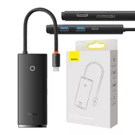 Huby USB - Hub Baseus OS Lite 6-Port (Typ-C do HDMI+USB3.0*2+PD+SD/TF) (czarny) - miniaturka - grafika 1