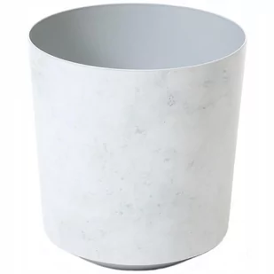 LAMELA Osłonka doniczki plastikowa Solo 25 cm biały marmur - Donice - miniaturka - grafika 1