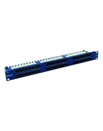Panele krosownicze - EmiterNet Panel 19'';, 48xRJ45 UTP kat6 (1U) z półką, niebieski - miniaturka - grafika 1