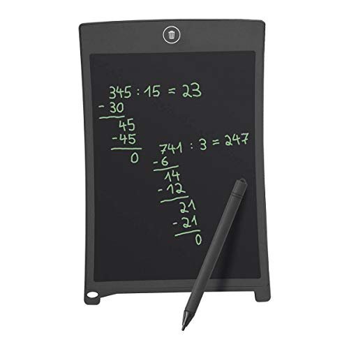 Wedo 66908501 tablica do pisania i malowania, z długopisem, paskiem magnetycznym, elektronicznym usuwaniem, 14,3 x 0,4 x 21,9 cm, czarna