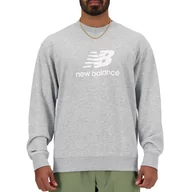 Bluzy sportowe męskie - Bluza New Balance MT41500AG - szara - miniaturka - grafika 1