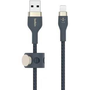 Belkin Kabel USB Lightning Braided Silicone 3m Niebieski CAA010BT3MBL - Kable USB - miniaturka - grafika 1