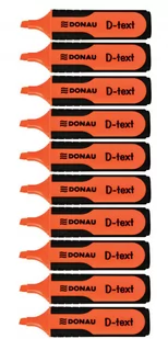 Donau Zakreślacz D-Text Pomarańczowy 10 sztuk - Zakreślacze - miniaturka - grafika 1