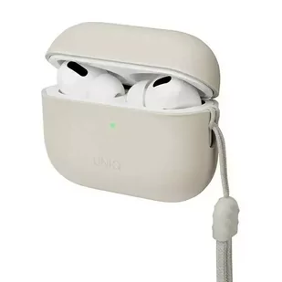 Etui ochronne na słuchawki UNIQ etui Lino AirPods Pro 2 gen Silicone beżowy/beige ivory - Akcesoria do słuchawek - miniaturka - grafika 2
