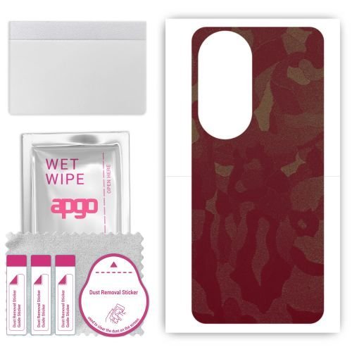 folia naklejka skórka strukturalna na TYŁ do Oukitel C38 - Moro Camo Bordowy - apgo SKINS