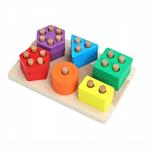 SORTER Drewniany Klocki układanka Sensoryczna dla Dzieci Tęcza - Sortery dla dzieci SORTER Drewniany Klocki układanka Sensoryczna dla Dzieci Tęcza - Sortery dla dzieci - miniaturka - grafika 1