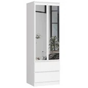 Szafy - Akord Fabryka mebli SZAFA STAR Z LUSTREM K60 2 DRZWI 2 SZUFLADY BIAŁA SP0PSYSBIALUSTR001 - miniaturka - grafika 1