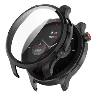 Etui + Szkło 2W1 Do Xiaomi Amazfit Gtr 4 Czarne - Akcesoria do smartwatchy - miniaturka - grafika 1