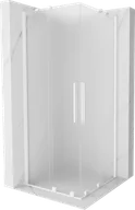 Kabiny prysznicowe - Mexen Velar Duo kabina prysznicowa rozsuwana 100x100 cm, szron, biała - 871-100-100-32-20 - miniaturka - grafika 1