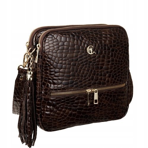 Canaletto torebka shopper skóra naturalna brązowy