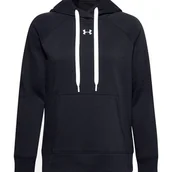 Bluzy damskie - Bluza damska Under Armour Rival Fleece Hb Hoodie czarna 1356317 001-XXL - miniaturka - grafika 1