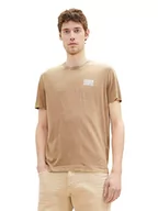 Koszulki męskie - TOM TAILOR Koszulka męska 1036431, 24048-Desert Fawn, L, 24048 - Desert Fawn, L - miniaturka - grafika 1