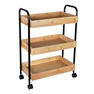 Szafki łazienkowe - Regał UMBRA 3 półki bambus czarny - miniaturka - grafika 1