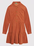Sukienki i spódniczki dla dziewczynek - Benetton United Colors Of Sukienka codzienna 4AD35VGP0 Brązowy Regular Fit - miniaturka - grafika 1