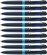 Długopisy - Schneider 138003 Take 4 długopis wielokolorowy (4 kolory, wkłady wymienne, tworzywo sztuczne z recyklingu) ciemnoniebiesko-jasnoniebieski, 10 sztuk - miniaturka - grafika 1