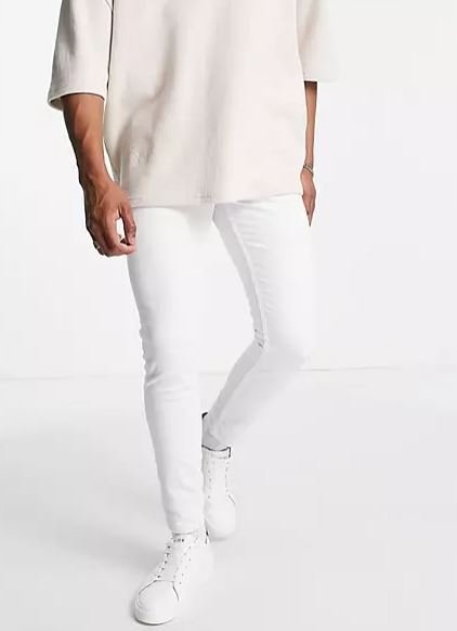 NEW LOOK SPODNIE JEANSOWE RURKI BIAŁE 44 1VAT
