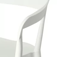 Krzesła - Intesi Krzesło Bow białe F-175106 - miniaturka - grafika 1