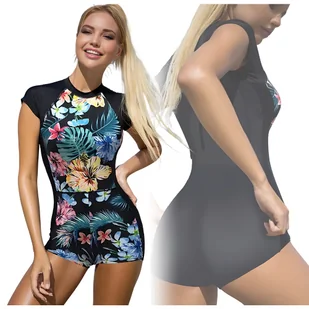 Strój kostium kąpielowy jednoczęściowy do surfingu sup z rękawem zamek xxl - Stroje kąpielowe Strój kostium kąpielowy jednoczęściowy do surfingu sup z rękawem zamek xxl - Stroje kąpielowe - miniaturka - grafika 1