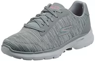 Trampki damskie - Skechers Damskie trampki Go Walk 6 Magic Melody, Szare wykończenie tekstylne, 42 EU - miniaturka - grafika 1
