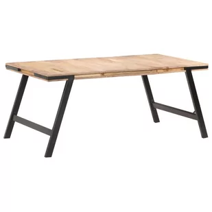 vidaXL Stół jadalniany, 180 x 90 x 76 cm, lite drewno mango - Stoły - miniaturka - grafika 1