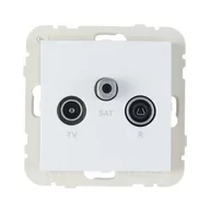 Gniazdka elektryczne - Efapel Gniazdo RTV i SAT końcowe LOGUS 90 Biały - miniaturka - grafika 1