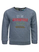 Bluzy dla chłopców - Chłopięca bluza z nadrukiem niebieska Lief r.80 - miniaturka - grafika 1