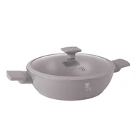 Garnki - PŁASKI GARNEK TYTANOWY Z POKRYWĄ 28cm BERLINGER HAUS BH-8098 TAUPE - miniaturka - grafika 1