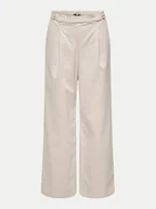 Spodnie sportowe damskie - ONLY Spodnie materiałowe Stella 15338662 Beżowy Wide Leg - miniaturka - grafika 1