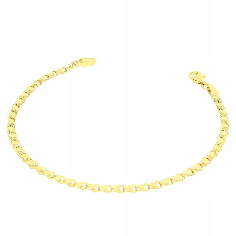Elegancka złota 375 9kt Bransoleta Ażurowa Łuski 2.46g efektowna i trwała