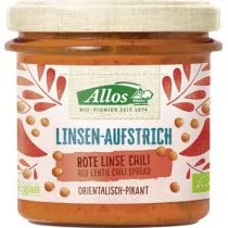 Allos PASTA Z SOCZEWICY PIKANTNA BEZGLUTENOWA BIO 140 g - - Pasty warzywne - miniaturka - grafika 1