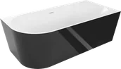 Wanny - Mexen Mia wanna wolnostojąca narożna prawa 180 x 80 cm, biała/czarna, przelew biały - 52691808075P-20 - miniaturka - grafika 1