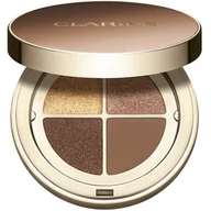 Palety i zestawy do makijażu - Clarins Clarins 4-Colour Eyeshadow Palette paleta 4 cieni do powiek 04 brown sugar - miniaturka - grafika 1