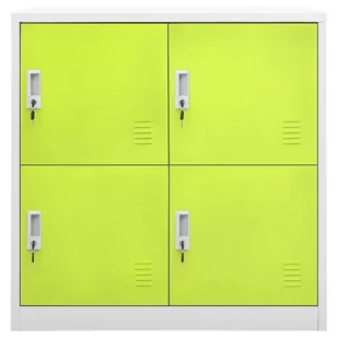 vidaXL Szafka zamykana na klucz, szaro-zielona, 90x45x92,5 cm, stal - Szafy - miniaturka - grafika 1