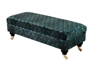 Emra Wood Design, Kufer tapicerowany skrzynia QM-7 160cm EMRAWOOD Romby Artdeco 01 - Ławki do przedpokoju - miniaturka - grafika 1