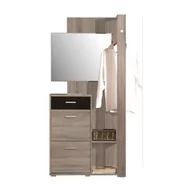 Meble do przedpokoju - Przedpokój CL Clip Meblar Dąb Sonoma / Czarny Połysk - miniaturka - grafika 1