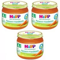 Dania dla dzieci - Hipp Pierwsza marchewka po 4. miesiącu zestaw 3 x 80 g Bio - miniaturka - grafika 1