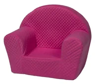 Krzesła obrotowe dla dzieci - Fotelik dziecięcy pikowany kolor: różowy - miniaturka - grafika 1