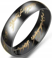 Pierścionki - Obrączka Czarna Złota Władca Pierścieni Pierścień - miniaturka - grafika 1