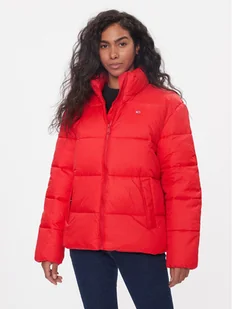 Tommy Jeans Kurtka zimowa DW0DW15963 Czerwony Regular Fit - Kurtki damskie - miniaturka - grafika 1