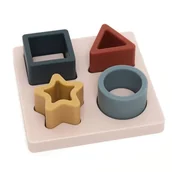 Zabawki interaktywne dla dzieci - Petit Monkey Silikonowe puzzle układanka dla dzieci Kształty Gwiazda - miniaturka - grafika 1