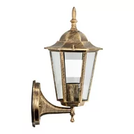 Lampy ogrodowe - ZŁOTA lampa elewacyjna KINKIET ogrodowy E27 zewnętrzna WODOODPORNA - miniaturka - grafika 1