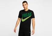 Koszulki męskie - Nike Giannis 'Freak' Dri-Fit Tee Black Pine Green - miniaturka - grafika 1