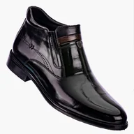 Botki męskie - Buty Męskie JOHN DOUBARE Skórzane Botki czarne YGFR-Z106 Czarny 45 - miniaturka - grafika 1