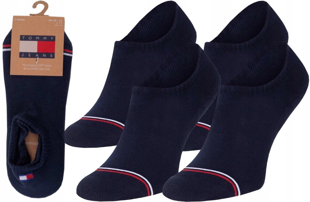 TOMMY HILFIGER SKARPETY MĘSKIE STOPKI 39-42 GRANAT